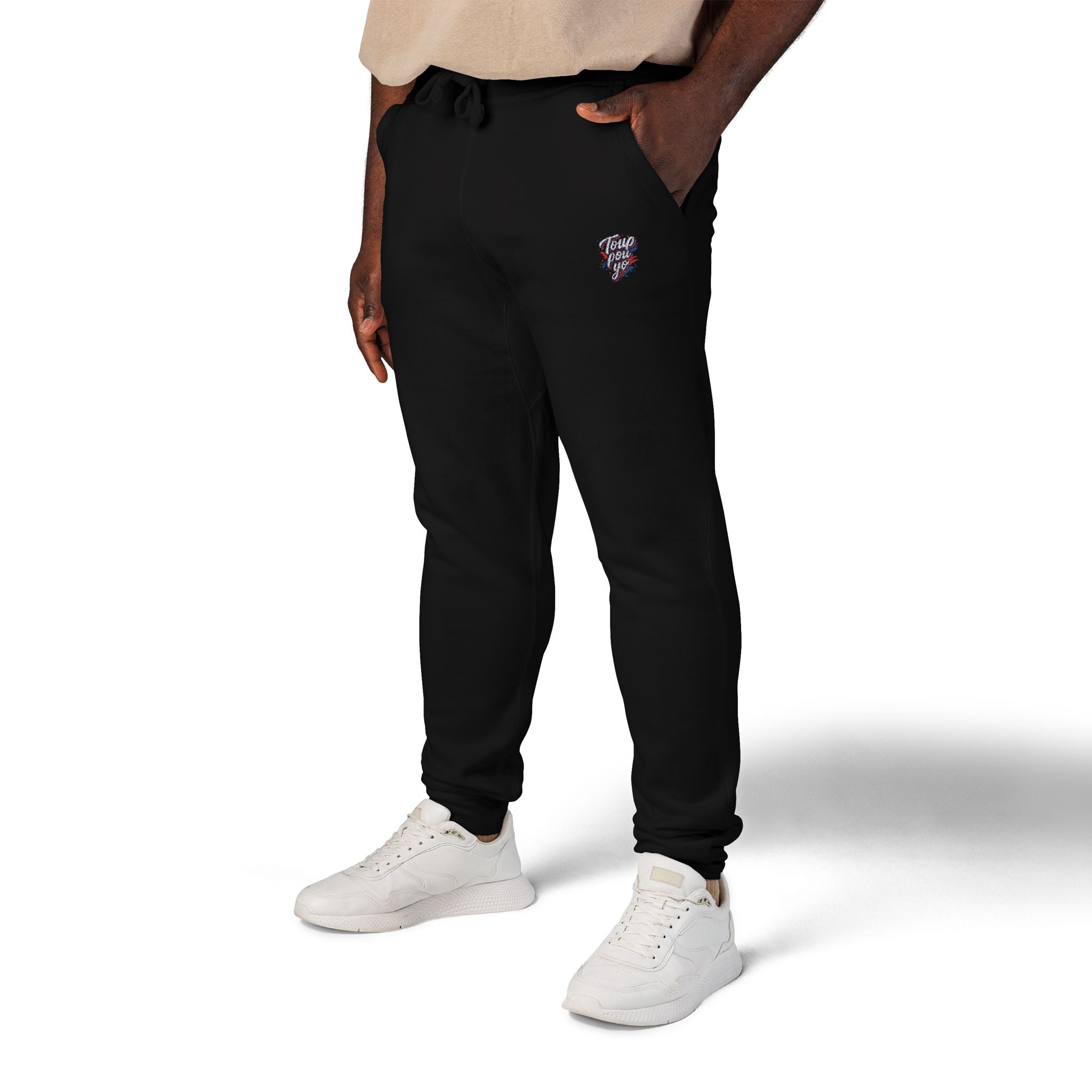 Toup Pou Yo Embroidered Sweatpants – Cozy Fleece Joggers